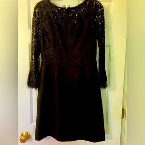 Talbots black lace bodice dress